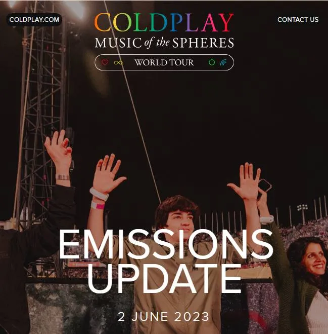 Fenntarthatóság és a Coldplay